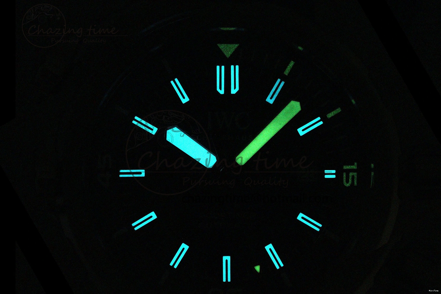 MIROTIME 0416 WellDesigned Aquatimer Automatic SS RSF 1:1 Best Edition Blue Dial on Blue Rubber Strap A 7057